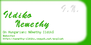 ildiko nemethy business card